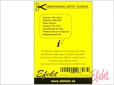 Obojstranne lepivý vlizelín